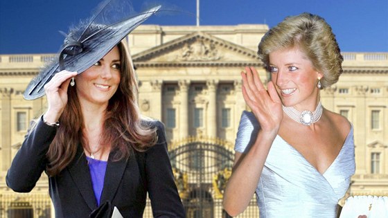 Kate Middletonová a princezna Diana.