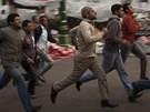 Protesty proti egyptskému prezidentovi Mubarakovi v ulicích Káhiry (10. února 2011)