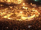 Káhirské námstí Tahrír zaplavily statisíce lidí (10. února 2011)