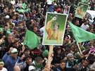 Libyjským Zeleným námstím otásají nepokoje (18. února 2011)
