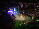 Zahajovací ceremoniál 10. evropské olympiády mládee v liberecké Tipsport aren.