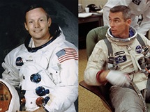 Amerit astronauti Neil Armstrong a Gene Cernan - Prvn a (zatm) posledn mu...