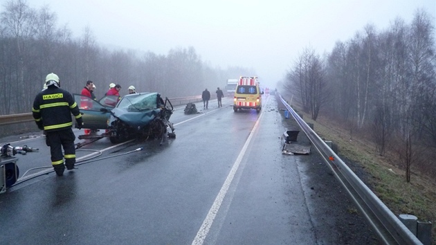 Policisté obvinili tiaedesátiletého idie, který zavinil tragickou nehodu u Strunice na eskolipsku. (11. února 2011)