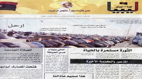 Prvn vydn novin opozice vylo 23. nora ve vchodolibyjskm Benghz 