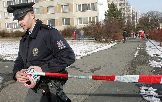 Nejblií okolí chatky ohledali policejní technici i psovod se psem. Ilustraní foto.