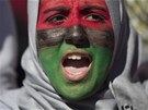 Za pád Kaddáfího reimu se demonstruje i ve Spojených státech (20. února 2011)