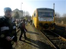 V sobotu se na ndra v Netolicch louili lid s vlaky na trati Netolice -...