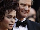 Zleva herci Geoffrey Rush, Helena Bonham Carterová, Colin Firth a reisér Tim...