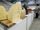 Domácí sýr prodávaný na Hanáckých farmáských trzích v Perov.