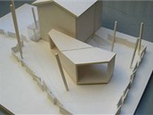 Model Domu H od slovinskho architektonickho studia Bevk Perovi. 