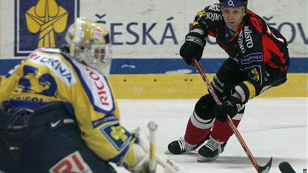 Znojmo - Zlín,  domácí Haman st�ílí první gól