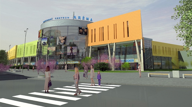 Finální návrh obchodního centra Aréna v Plzni