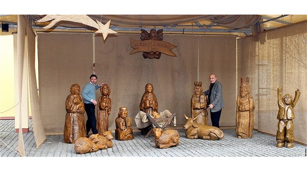 Betlém v ivotní velikosti, kterému v sobotu poehná biskup v ernickém pivovaru