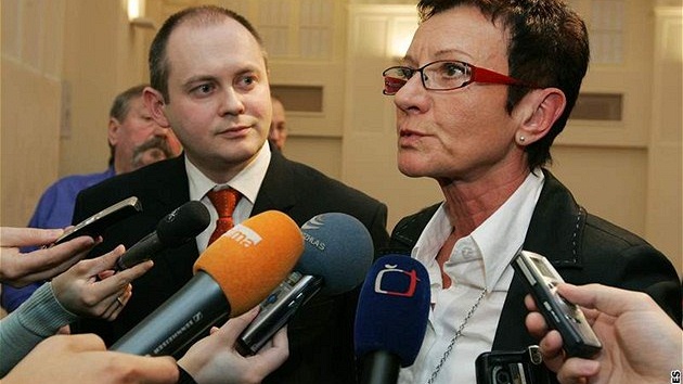 Michal Ha�ek a Anna Procházková po jednání koalice Jihomravského kraje o poplatcích