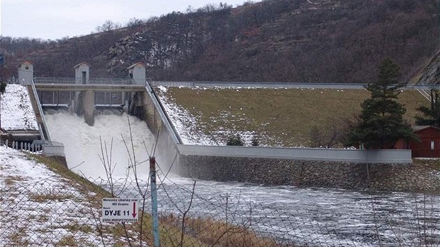 Vodohospodái se pipravují na jarní tání a upoutjí vodu z Vranova, která pak protéká Znojemskou pehradou