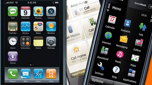 iPhone 3G, Nokia 5800 XpressMusic a Samsung i900 Omnia