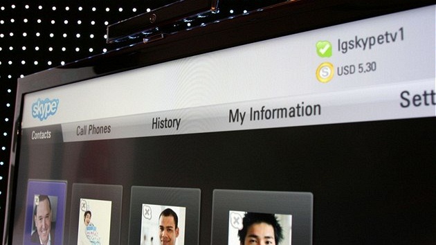 První hovor p�es Skype zabudovaný v televizi LG