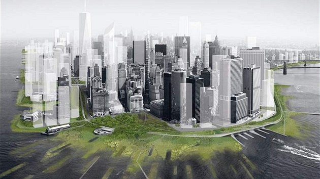 Návrh eení okraje dolní ásti Manhattanu s rozíeným mokadním pobeím
