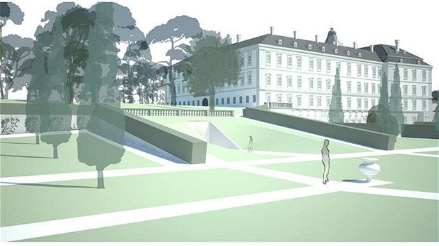 Vizualizace - zámecká zahrada ve Valticích