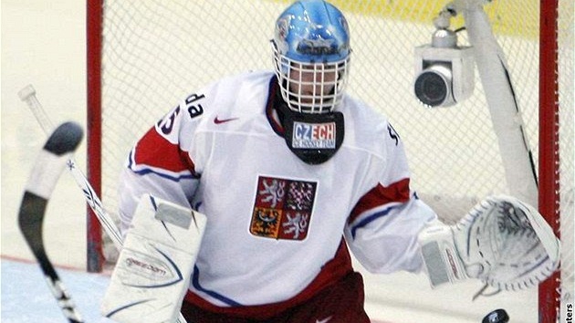 Martin Prusek v dresu hokejové reprezentace.