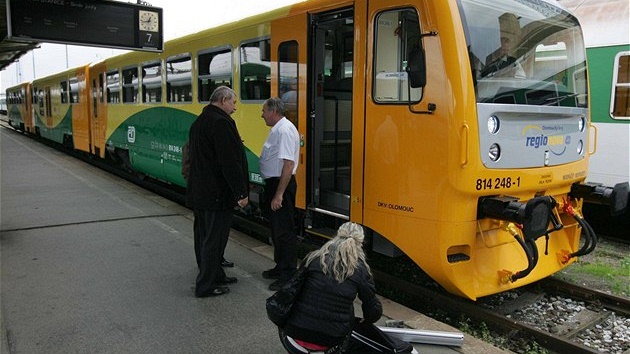 Jedna z nových souprav Regionova urená pro trat Olomouckého kraje.