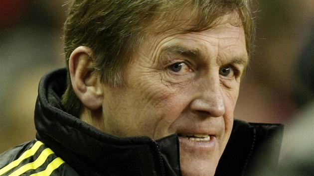 Kenny Dalglish, kou Liverpoolu, bhem zápasu se Spartou.