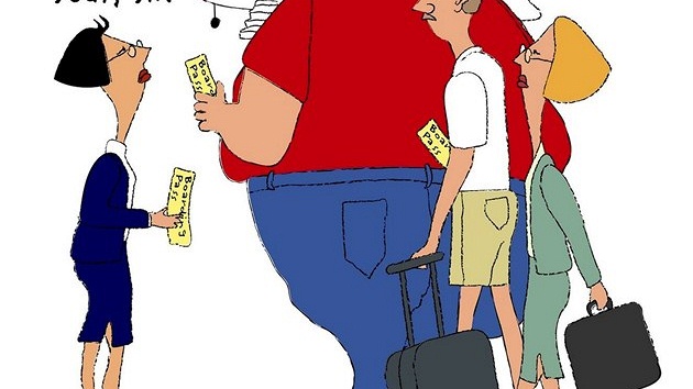 Obézní cestující - ilustra�ní foto