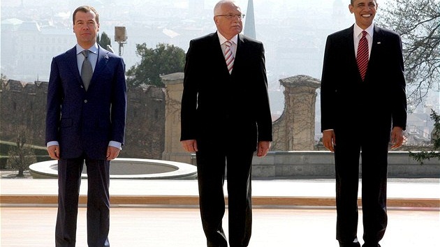 Dmitrij Medvedv, Václav Klaus, Barack Obama