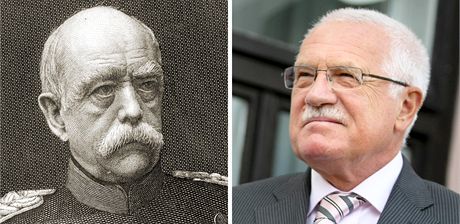 Bývalý nmecký kanclé Otto von Bismarck a eský prezident Václav Klaus