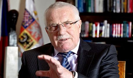 Prezident Václav Klaus pi rozhovoru pro MF DNES