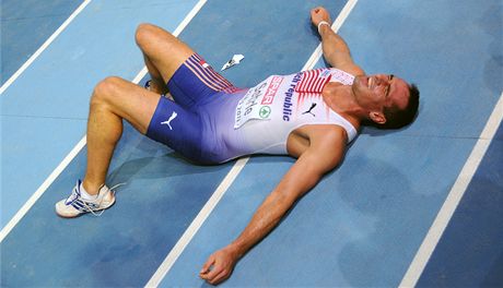 OBHÁJIL. Roman ebrle na halovém mistrovství Evropy obhájil bronz.