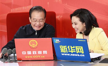 ínský premiér Wen ia-pao se pipravuje na chat s uivateli internetu