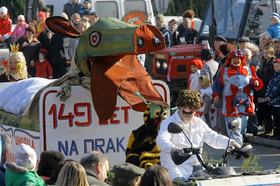 Karnevalov prvod masek v Milevsku