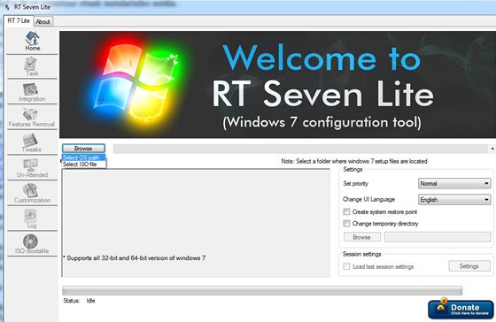 Integrace Windows 7 + SP1