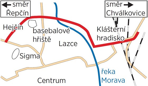 Pokud se Olomouc jet k severnmu spoji vrt, bude ze dvou pvodnch variant koprovat tu severnj. 