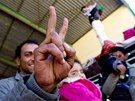 Uprchlíci na pechodu Salúm mezi Egyptem a Libyí. (3. bezna 2011)
