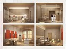 Detaily vnitního vybavení knihovny v návrhu panlského architekta Ricarda Bofilla