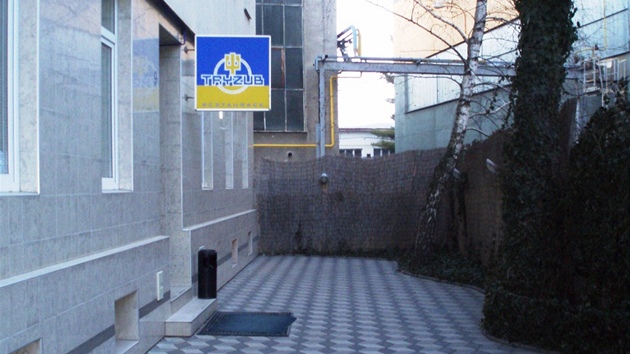Ukrajinská restaurace Tryzub na Ko�elu�ské ulici v Brn�.