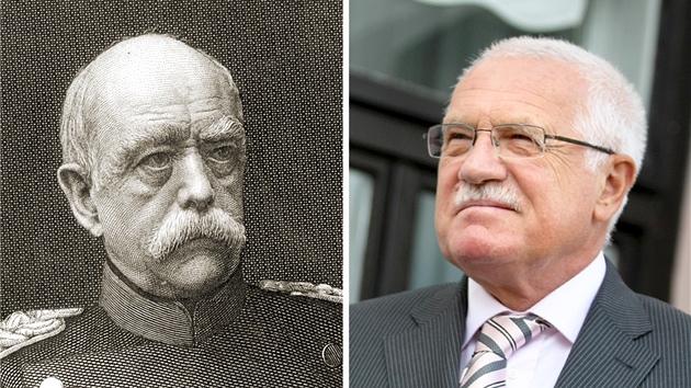 Bývalý nmecký kanclé Otto von Bismarck a eský prezident Václav Klaus