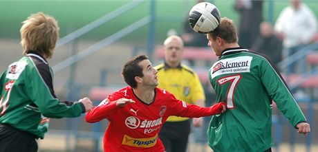 Z jednoho ze zápas FC Chomutov. 