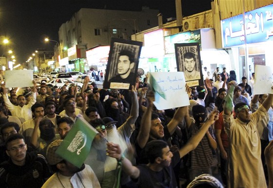 Demonstrace v Katífu v Saúdské Arábii (10. 3. 2011)