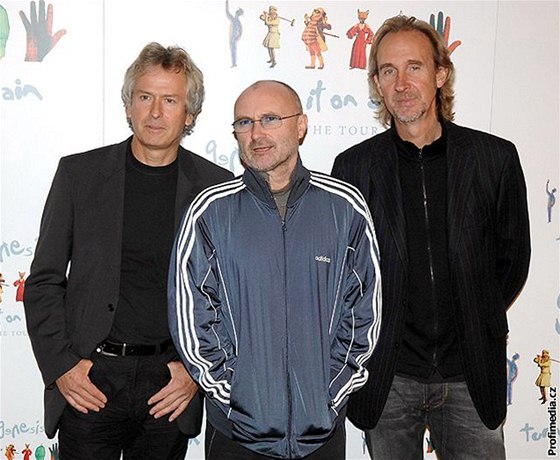 Kapela Genesis - (zleva) Tony Banks, Phil Collins a Mike Rutherford