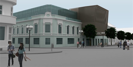 Návrh nové budovy perovské radnice od Lenky Polákové.