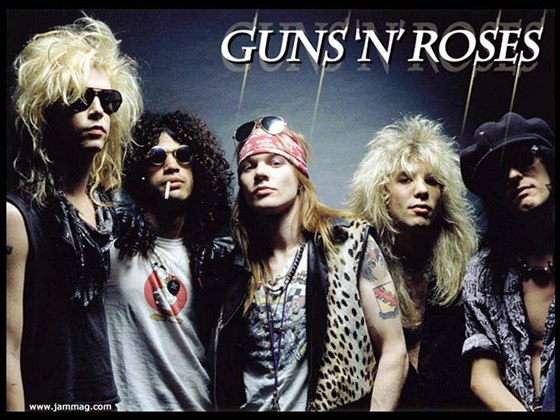 Sestava Guns N Roses v nejslavjích asech.