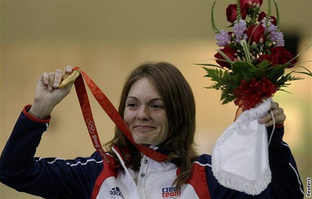 Kateina Emmons se zlatou olympijskou medailí