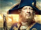 Geoffrey Rush jako Barbossa ve tvrtém dílu filmu Piráti z Karibiku