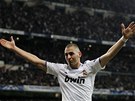 ŠŤASTNÝ STŘELEC. Karim Benzema z Realu Madrid se raduje z gólu.