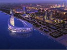 Prmyslová oblast ázerbájdánské metropole Baku se mní v moderní tvr. 