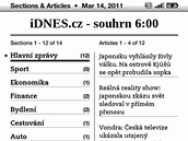 iDNES.cz na čtečce Kindle