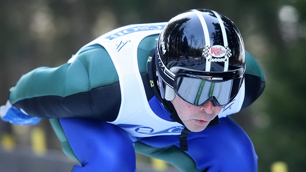 Matti Nykänen v Harrachov� p�i neoficiálním MS veterán�.